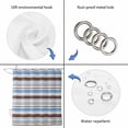 thumbnail image 5 of Blue Brown Striped Bathroom Shower Curtains with 12 Hooks Waterproof Shower Curtain for Stalls and Bathtubs Farmhouse Stripes Modern Abstract Art Decorative Bathroom Privacy Curtain 72x78 Inches, 5 of 9