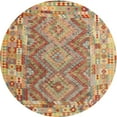 thumbnail image 1 of Ahgly Company Indoor Round Contemporary Brownish Green Southwestern Area Rugs, 5' Round, 1 of 6