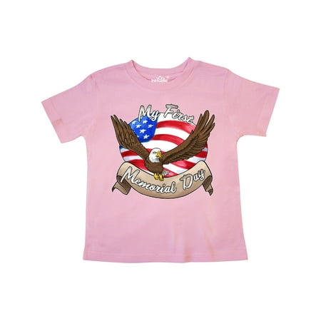 

Inktastic My First Memorial Day- Bald Eagle Gift Toddler Boy or Toddler Girl T-Shirt