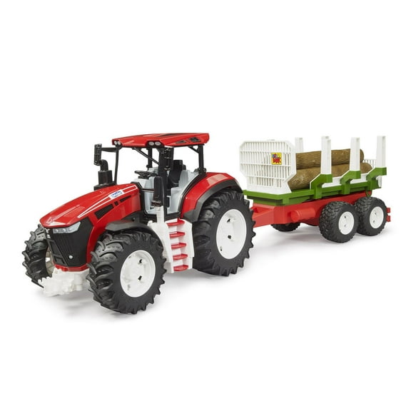 Bruder #03453 ROADMAX Tractor with Logging Trailer and Logs - Brand New!