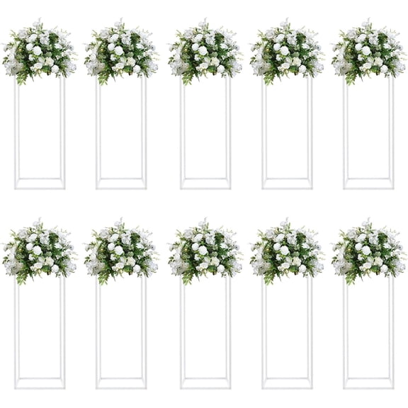 Miumaeov 10Pcs Wedding Flower Stand,23.6inch Tall Metal Vase Wedding Centerpieces,for Birthday Party Wedding Table Decoration