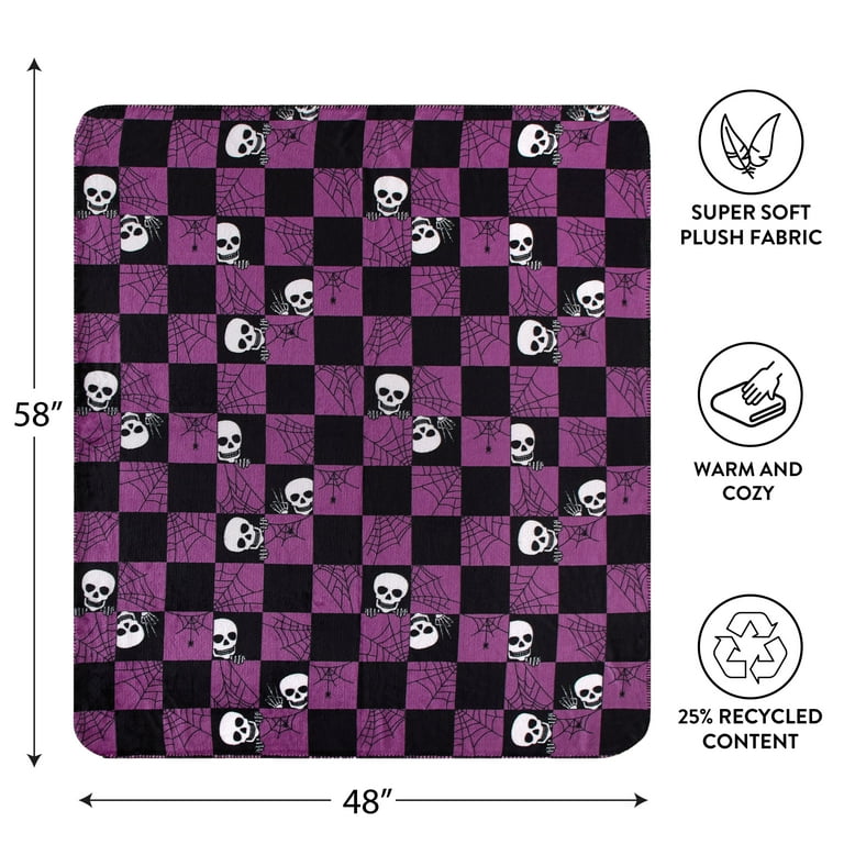 Black and purple discount blanket