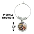 thumbnail image 4 of Old Paris Eiffel Tower Dogs Selfie Wine Glass Charm Drink Marker, 4 of 5