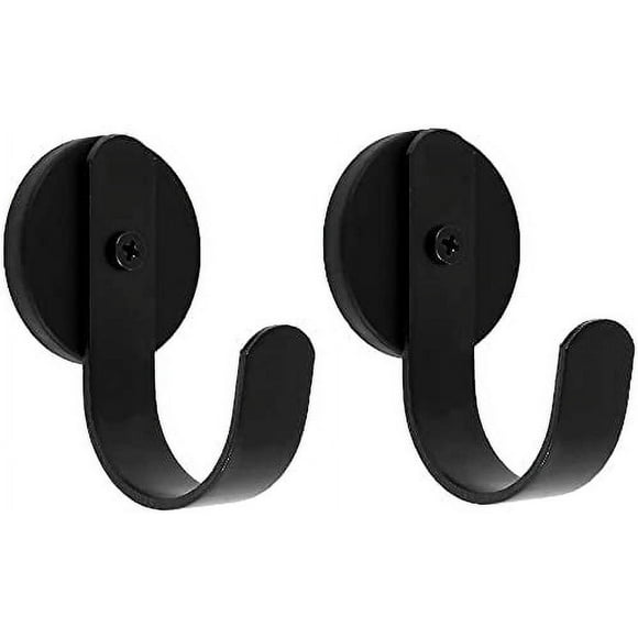Magnetic Wreath Hanger Scratch Free Front Door Wreath Hook Heavy Duty Magnetic Wreath Holder, Holds up to 4.4 lbs for Metal Door (Black)