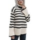 thumbnail image 1 of Strip Knitted Sweater Loose Fit Sweater Knitwear Women Sweater High Neck Long Sleeves Strip Pattern Loose Fit Knit Pullover Knitwear For Winter Fall ANGGREK Otros, 1 of 7