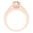 thumbnail image 4 of 2.21ct round cut brown natural morganite 14k rose gold Bridal Wedding Engagement Promise Anniversary Ring for Women size 8, 4 of 7