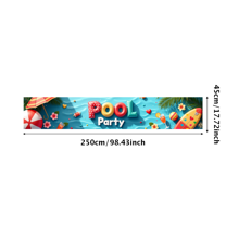 LUUFILx Pool Party Decorations Banner Backdrop Summer Party Supplies Photography Props Outdoor Celebration Background Happy Birthday Beach Theme