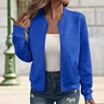 thumbnail image 1 of Jacket Women's Spring Light Jacket Light Pilot Jacket Thin Jacket Long Sleeved Jacket Summer Jacket Round Neck Sweatshirt Zipper Spring Jacket Coa, 1 of 9