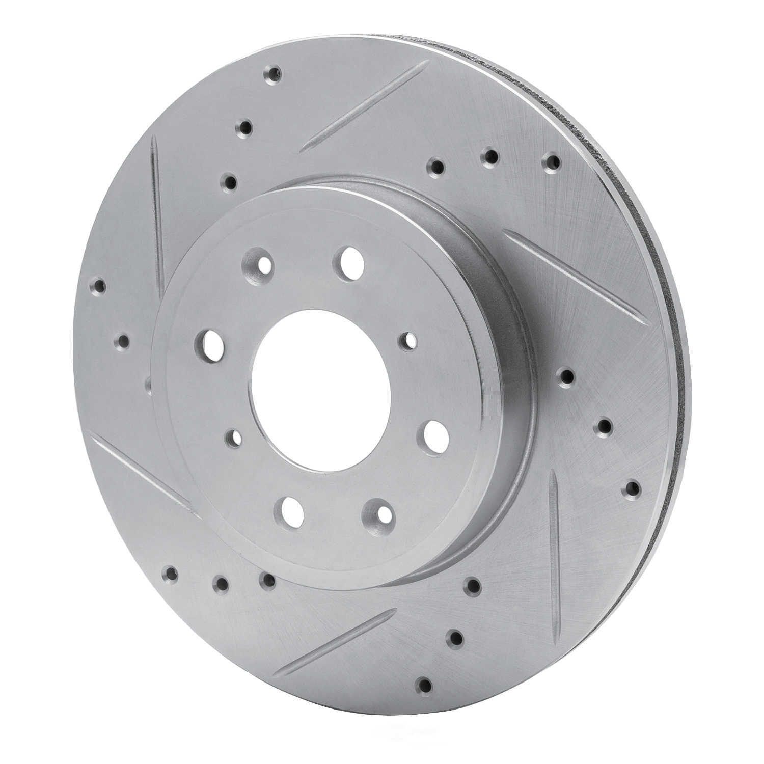 Dynamic Friction Company 631-59038L DFC Brake Rotor - Drilled And Slotted - Silver