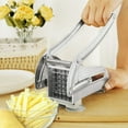 thumbnail image 4 of Retrok French Fry Cutter Stainless Steel Potato Chipper Fast Cutting Potato Chip Cutter with 36/46 Holes Blades Manual Food Slicer Dicer Multifunction Vegetable Fruit Chipper (Silver), 4 of 11