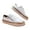 White, variant on Women Casual Anti-skid Color Matching Lace Low Top Flat Sneakers Walking Shoes