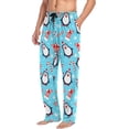 thumbnail image 4 of GZHJMY Penguin Pajama Pants for Men, Lounge Pants Lightweight Men Pajama Bottoms with Drawstring Pockets, Christmas New Year Birthday Gifts, Large, 4 of 6
