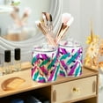 thumbnail image 3 of Yayeee 4 Pack Qtip Holder Dispenser for Bathroom with Lid Cotton Swab Canister, Abstract Drawing, 3 of 6