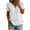 White, variant on biudgviw Summer Tops for Women Short Sleeve Henley Shirts Cotton Linen Casual V Neck T-Shirt with Buttons Beach Vacation Clothes