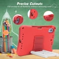 thumbnail image 6 of Kids Case for Apple iPad mini 6th 7th Generation 8.3 Inch, Silicone Lightweight Kids Friendly Kickstand Handle Cute Ladder Design Bumper Back Cover for iPad Mini 6/ iPad Mini 7 (A17 Pro), Red, 6 of 6