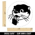 thumbnail image 2 of Shocked Surprised Otter Head Rubber Stamp for Scrapbooking Crafting Stamping - Mini 1/2 Inch, 2 of 7