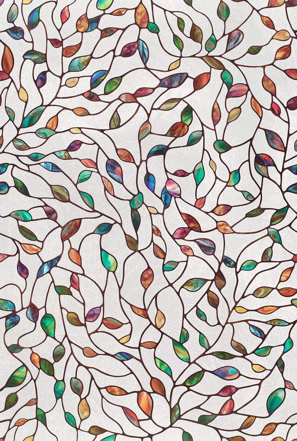 Artscape New Leaf Decorative Window Film - UV Resistant, Light Filtering - 24" x 36", Multicolor — Residential Use, Standard Application