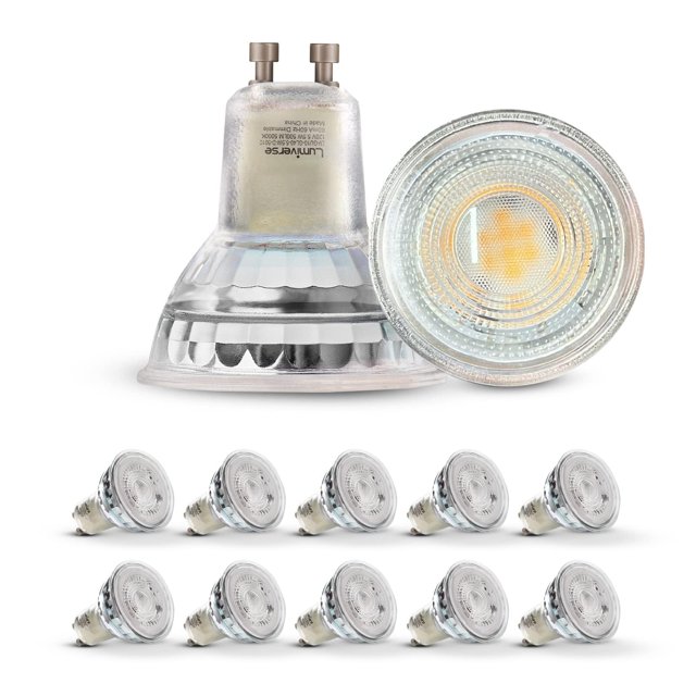 Bombillas LED Lumiverse, regulables, GU10, 4,5 W, 2700 K, 400 lm, paquete de 10