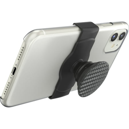PopSockets - PopGrip Slide Stretch Cell Phone Grip and Stand for Most Cell Phone Cases - Carbonite Weave