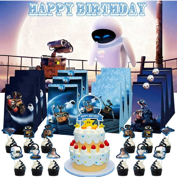 Wall E Treat Bags Candy Decorations Party Favor Supplies Birthday Cake Topper Backdrop Banner
