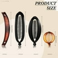 thumbnail image 2 of 12 Pieces Banana Hair Clips Classic Clincher Combs Large Double Comb Fishtail Hair Clip Banana Ponytail Holder Clip for Women, 2 of 6