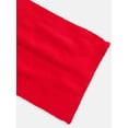 thumbnail image 2 of Scenario Women's Knit Oblong Scarf with Ribbed Trim, Brilliant Red, 2 of 4