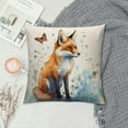 thumbnail image 2 of Creowell  Fox Throw Pillow Covers, Vintage Watercolor Butterfly Fox Throw Pillow Cover, Couch Pillow Covers, Pillow Decorative for Sofa Home Living Room Bedroom, 2 of 5