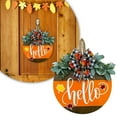 thumbnail image 1 of BKER Thanksgiving Door Hanging Sign Grateful Greeting Plaque For Front Door Seasonal Welcome, 1 of 6