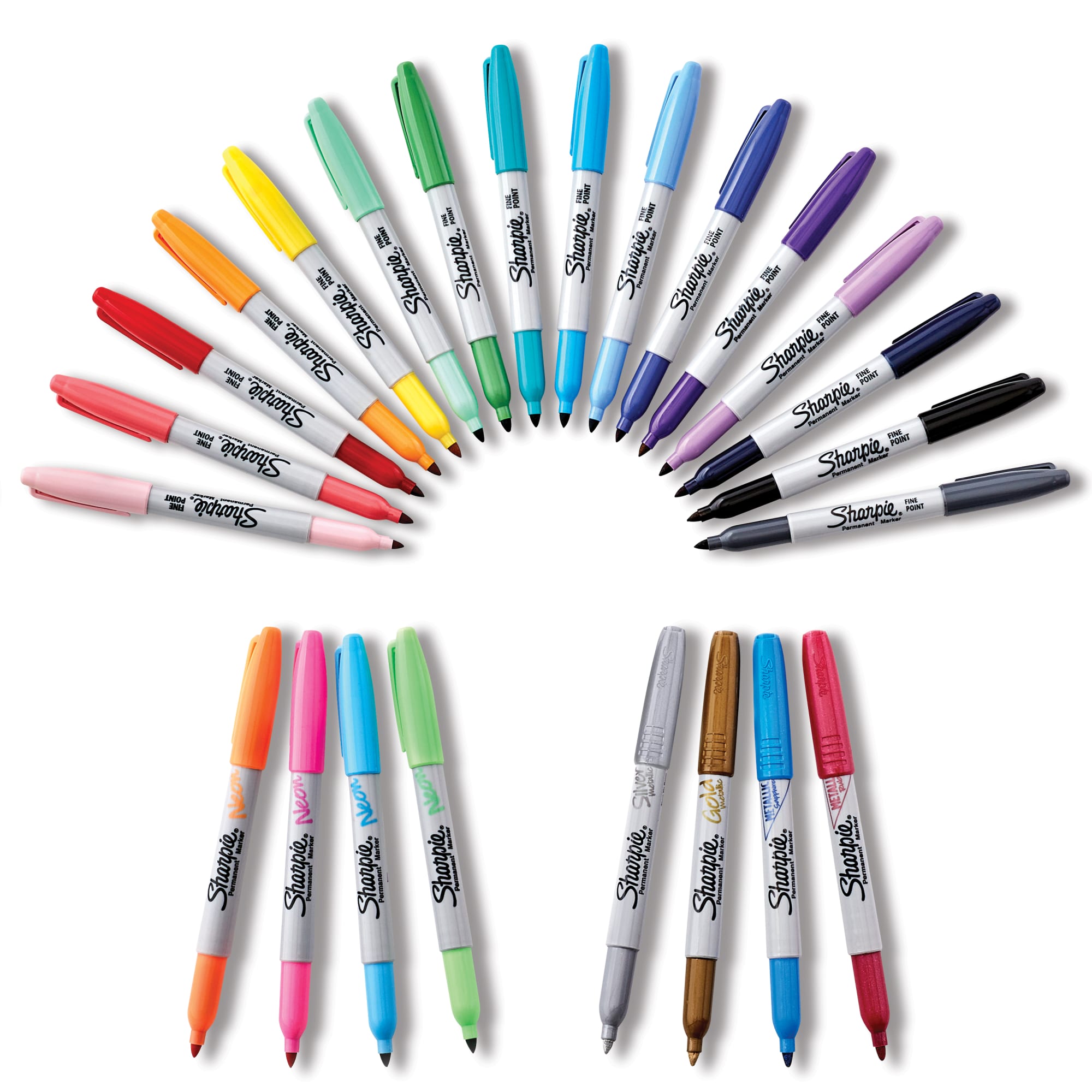 Sharpie Permanent Markers, Fine Point, Assorted Colors, 24 Pack photo 2