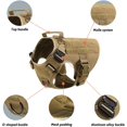 thumbnail image 3 of GHSDFBB Tactical Dog Harness Military Working Harnesses with Handle 2X Metal Buckle, Adjustable No Pull Service Vest with Molle & Loop Panels for Medium Large Dogs Training Walking Hunting, 3 of 7