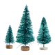 thumbnail image 1 of 32 árboles de Navidad en miniatura de sisal esmerilado, pinos nevados y árboles de cepillo de botella con bases de madera., 1 of 7