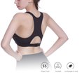 thumbnail image 4 of Mujer Yoga Fitness Entrenamiento Acolchado Deportes Ropa interior de secado rápido Sujetadores (Negro XL), 4 of 8