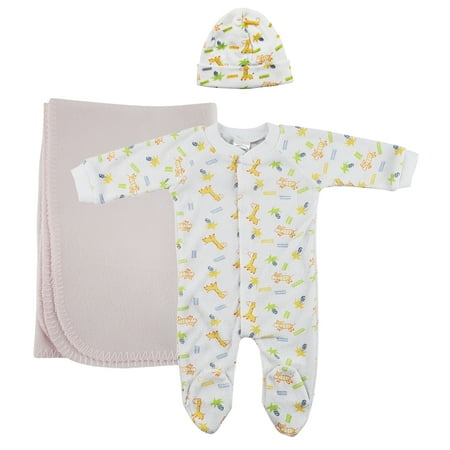 

Girls Newborn Baby 3 Pc Layette Sets