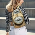 thumbnail image 5 of Rocae Magnetic Old Compass On World Map for Canvas College Laptop Backpack for Men Women -Medium, 5 of 5