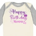 thumbnail image 4 of Inktastic Purple Happy Birthday Mommy Boys or Girls Long Sleeve Baby Bodysuit, 4 of 5