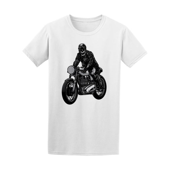 Skeleton Riding Cafe Racer Tee Men's -Image by Shutterstock