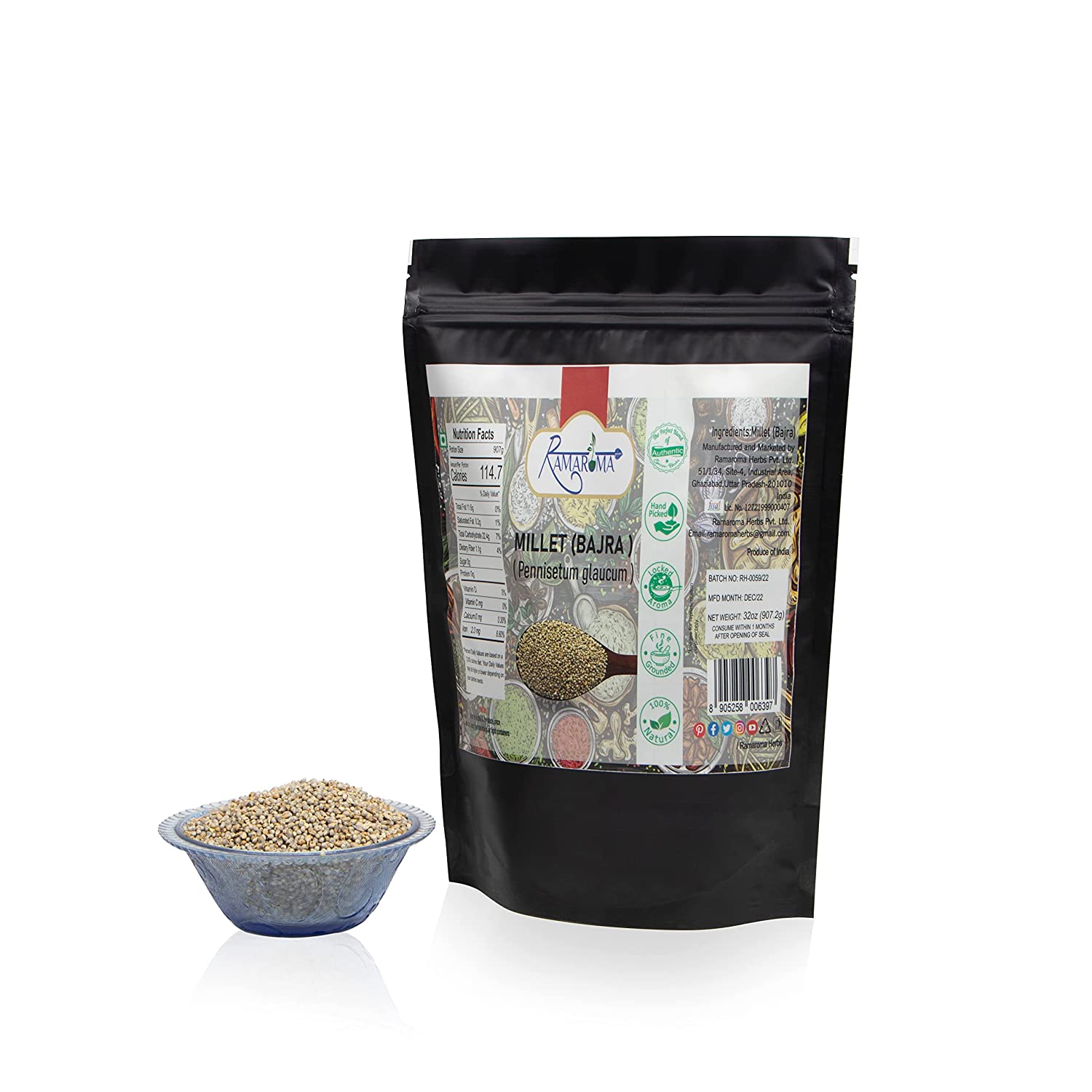 Ramaroma Bazaar Desi Bajra/ Bajri (Pearl Millet) Bajra Sabot (Pearl