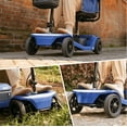 thumbnail image 2 of Segmart 4-Wheel Mobility Scooter for Seniors, Portable Foldable Electric Power Scooter with Flat-free tires,Removable Battery, 360° Swivel Seat,330 lbs Capacity,Blue, 2 of 9