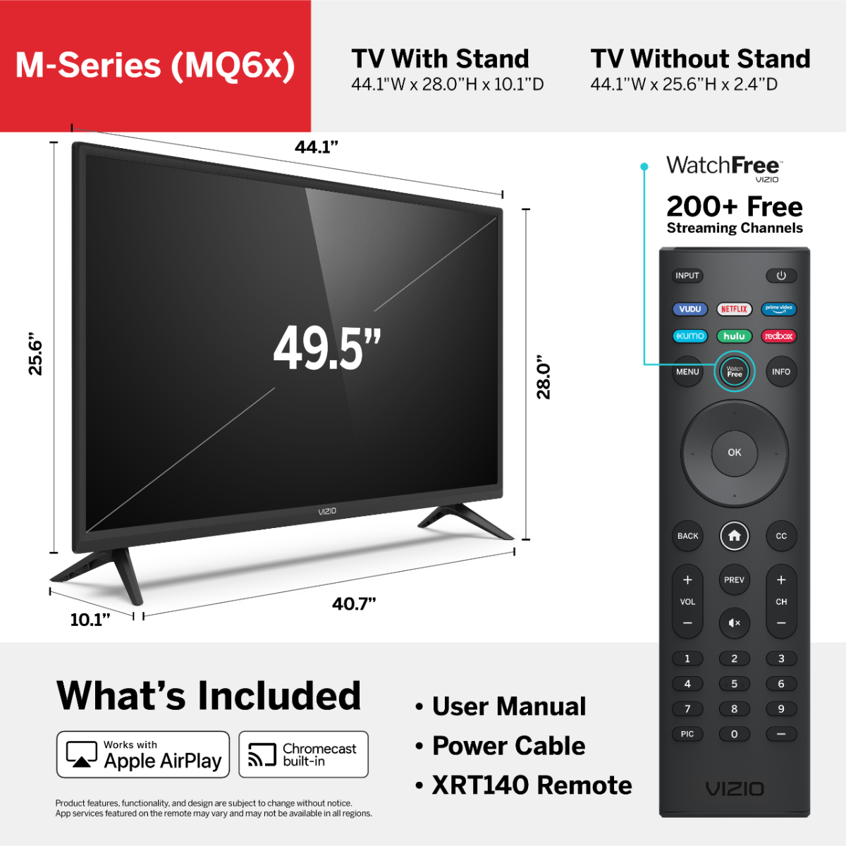 VIZIO 50" Class 4K UHD LED Quantum Smart TV HDR M6x-Series M506x-H9 - image 4 of 17