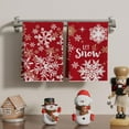 thumbnail image 2 of SM-XLHN Red Snowflake Let it Snow Christmas Kitchen Towels Dish Towels 18x26 Inch Xmas Home Kitchen Decorations Hand Towels Set of 2 Drying Dishcloth, 2 of 6