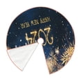 thumbnail image 3 of Salouo Happy New Year 2024 (3) Christmas Tree Skirt 30" Farmhouse Christmas Decorations Snowman Xmas Tree Skirt Tree Mat for Holiday Party Decor, 3 of 8