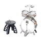 thumbnail image 4 of Juego de Batería de Jazz para niños con taburete y baquetas, juguetes de percusión, desarrollo de iluminación y música, juguete para fiesta del Día de plateado, 4 of 8