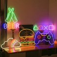 thumbnail image 4 of 1 pieza de letrero de neón con forma de hamburguesa, luz decorativa para pared, luz fría, letrero de neón USB para fiesta, bar, club, cumpleaños, 35 x 35 cm, 4 of 5