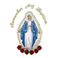 thumbnail image 3 of Baptism Virgin Mary Embroidered Patch Applique Santa Maria Christening Motif, 3 of 8