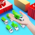 thumbnail image 4 of Camión de basura fundido a presión, paquete de 6 camiones de basura de juguete para niños pequeños de 1 a 3 mini vehículos de juego para niños y niñas de 3, 4, 5, 6 y 7 años, regalos para fiestas de c, 4 of 5