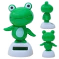 thumbnail image 5 of Dserhfy Bobble Head Green Frog Decoration Solar Powered Shaking Head Frog Car Dashboard Ornament Educational Cartoon Animal Toy, 5 of 8
