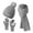 Grey, variant on Warm Winter Knitted Wool Plus Velvet Padded Gloves Hats And Scarves Gloves Scarf Set Men