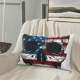 thumbnail image 5 of Goofa American Flag Skull Pattern Pillow Case – Plush & Soft Cushion Cover, Hypoallergenic Throw Pillow Case for Comfortable Sleep with Envelope Closure-20"x30", 5 of 6