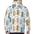 thumbnail image 7 of Picia Cartoon Poodle Dog Pattern Casual Men's Hoodie - Lightweight Hooded Sweatshirt with Kangaroo Pocket, Comfortable Pullover for Everyday, Travel-Small, 7 of 7