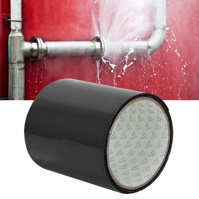 Bathroom Kitchen Water Pipe Repair Pipeline Seal Waterproof Adhesive Tape (Black)